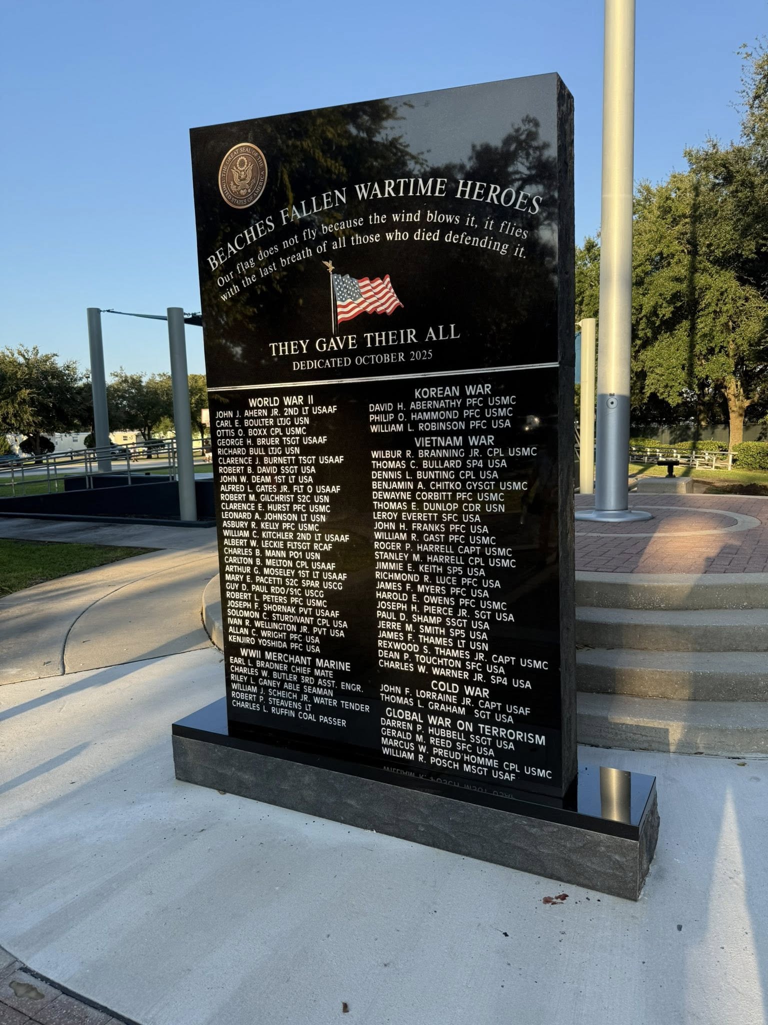 Fallen Heroes Monument Pic - 2 - October 2025